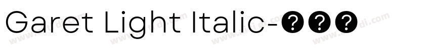 Garet Light Italic字体转换